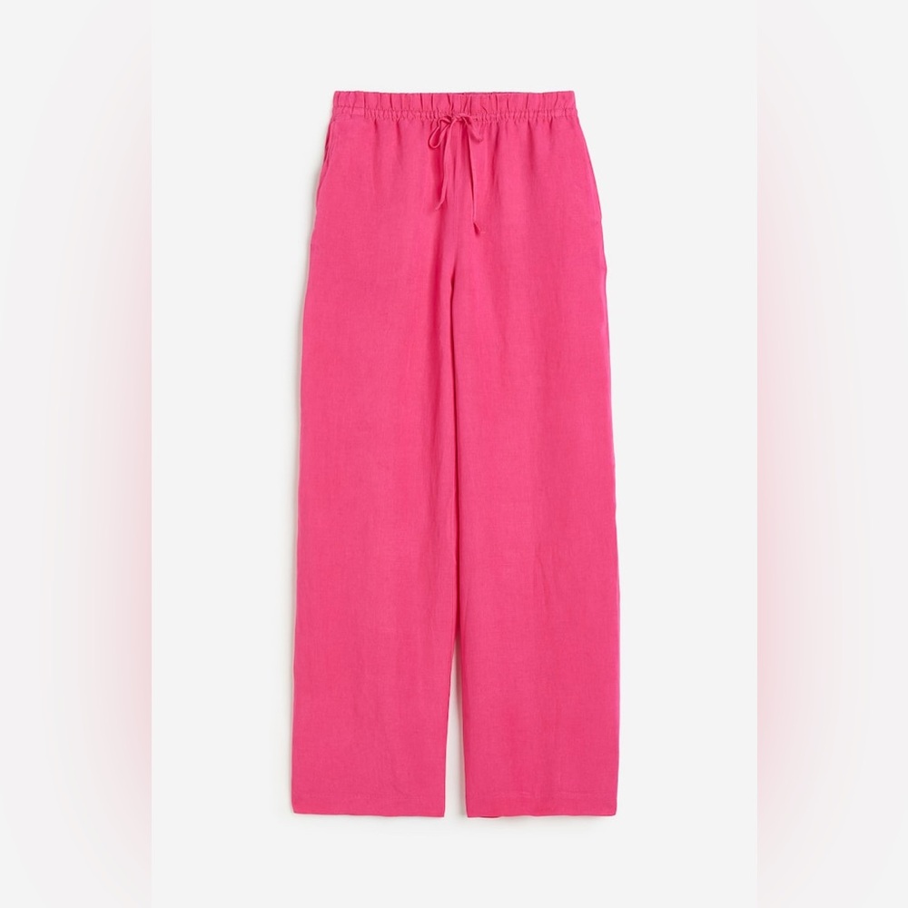 H&M Fuchsia Linen Blend Pants